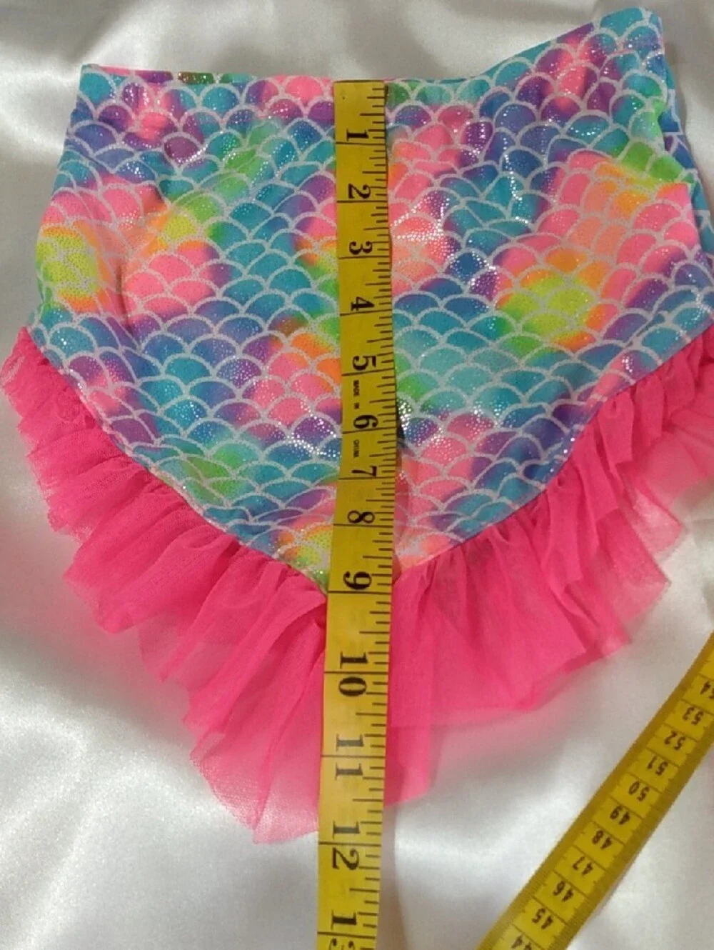 wonder nation Rainbow Mermaid Scale Swim Skirt/ Cover - 4T